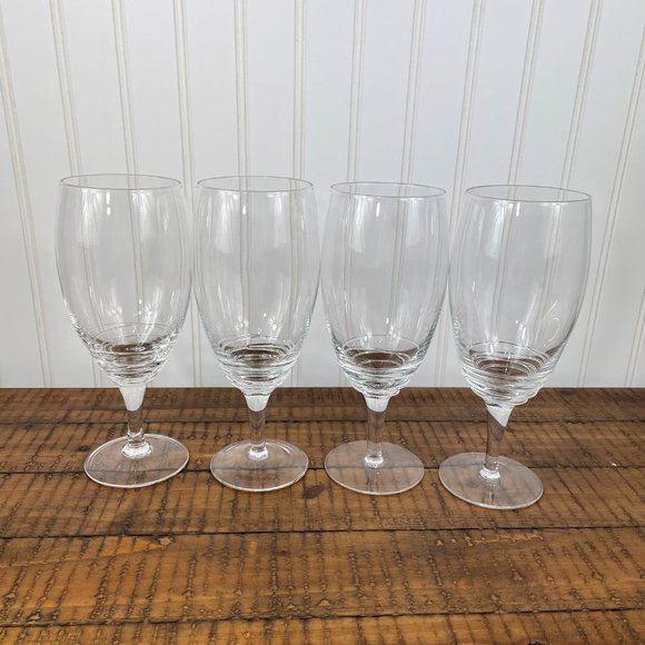 Set of 4 Mikasa Clear Swirl Iced Tea Tall Glasses - Picture 9 of 10